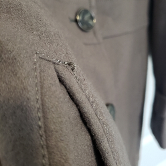 Kenneth Cole Beige Wool-blend Button down Coat Jacket Medium - Picture 11 of 12